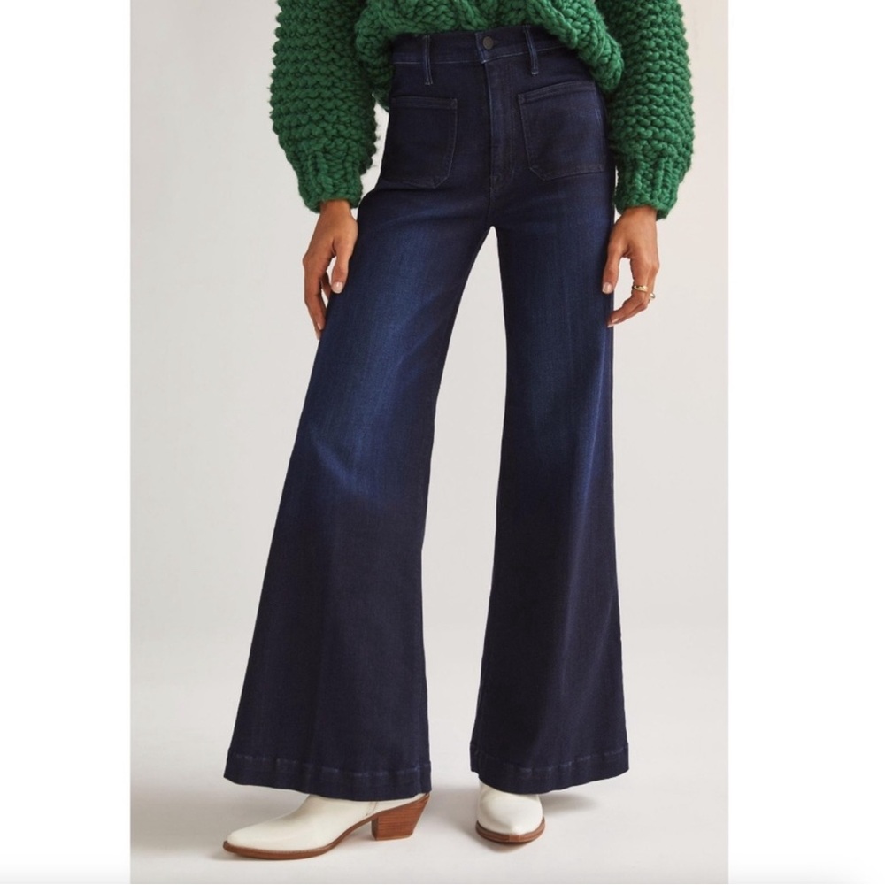 MOTHER Indigo Wide Leg Jeans